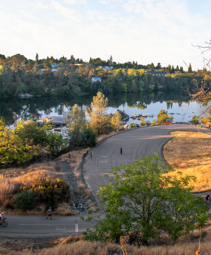 ariel view of lake natoma